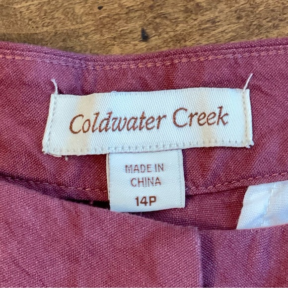 Coldwater Creek Linen Pants Size 14P - Picture 5 of 7